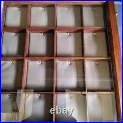 16 Compartment Pocket Watch Display Case