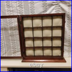 16 Compartment Pocket Watch Display Case