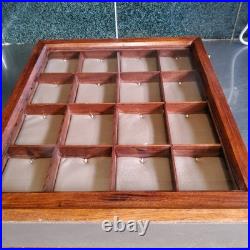 16 Compartment Pocket Watch Display Case