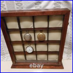 16 Compartment Pocket Watch Display Case