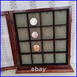 16 Compartment Pocket Watch Display Case