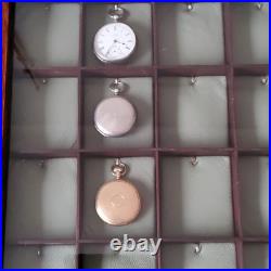 16 Compartment Pocket Watch Display Case