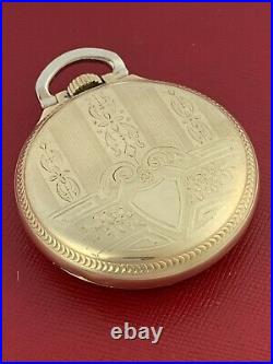 16 Size 10k Yellow Gold Filled Railroad Pocket Watch Case Very Nice! 992b