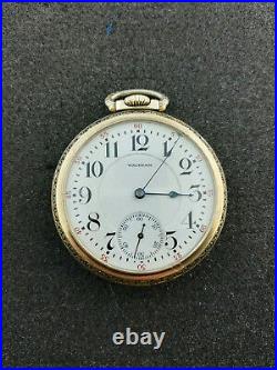 16 Size Vanguard Waltham O. F. Pocket Watch With Case Keeping Time 23 Jewels