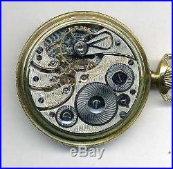 16s 21j Rockford g. 655 Wind Indicator pocket watch with rare dial & exclt Case
