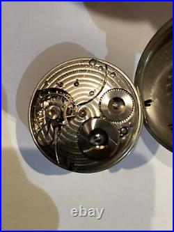 16s Ball 16J Commercial Standard Antique pocket watch silveroid case pendent set