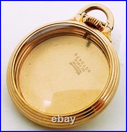16s Hamilton Model # 10 Bar-Over-Crown Railroad 10k Gold Filled Case. Beauty