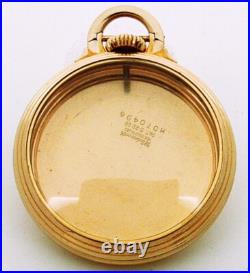 16s Hamilton Model # 10 Bar-Over-Crown Railroad 10k Gold Filled Case. Beauty