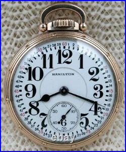 16s Hamilton Model 950B 23 Jewels Model A Case Railroad Pocket Watch. Beauty