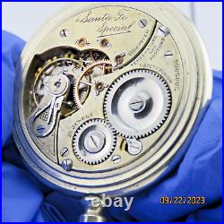 16s Illinois Santa Fe Special, Illinois display case, pocket watch Ca. 1916