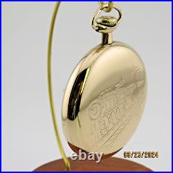 16s Philadelphia, 20 yr GF, hand engraved loocomotive, pocket watch case (Z-7)
