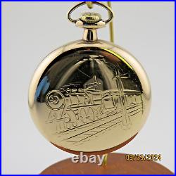 16s Philadelphia, 20 yr GF, hand engraved loocomotive, pocket watch case (Z-7)