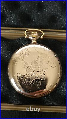 16s Wadsworth Pilot pocket watch case. Gold filled 25year