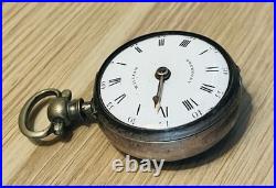 1700's Antique Silver Pocket Watch Verge Fusee Two Case By William Anderson