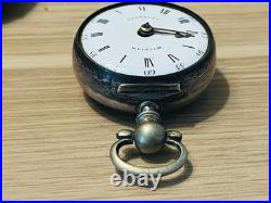 1700's Antique Silver Pocket Watch Verge Fusee Two Case By William Anderson