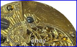 1700's Antique Silver Pocket Watch Verge Fusee Two Case By William Anderson