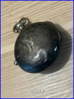 1700's Antique Silver Pocket Watch Verge Fusee Two Case By William Anderson