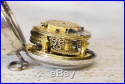 1700s Pair Cased VERGE Fusee British Antique Pocket Watch JAMES MARKWICK