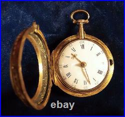 1770s verge fusee horn or shell pair case superb example