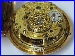 1773 John Ellicott London 22k Gold Triple Case ½ Quarter Repeater Pocket Watch