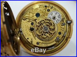 1773 John Ellicott London 22k Gold Triple Case ½ Quarter Repeater Pocket Watch