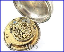 1799 J Henderson, Dunfermline, Scotland Pair Cased Sterling Silver Pocket Watch