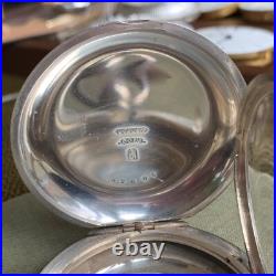 1800's Blauer 4 Ounce Coin Silver Key Wind Hunter Pocket Watch Case Excellent
