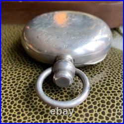 1800's Blauer 4 Ounce Coin Silver Key Wind Hunter Pocket Watch Case Excellent