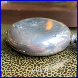 1800's Blauer 4 Ounce Coin Silver Key Wind Hunter Pocket Watch Case Excellent