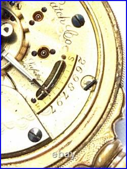 1800s Elgin National Pocket Watch Company 1800s antique hunter case pocket watch