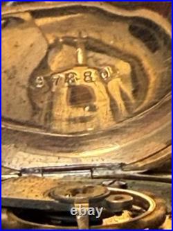 1800s Elgin National Pocket Watch Company 1800s antique hunter case pocket watch