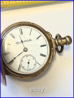 1800s Elgin National Pocket Watch Company 1800s antique hunter case pocket watch