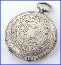 1800s Great Case /. 935 Swiss Silver Key Wind Pocket Watch