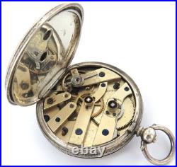 1800s Great Case /. 935 Swiss Silver Key Wind Pocket Watch