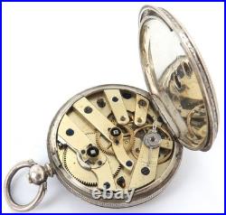 1800s Great Case /. 935 Swiss Silver Key Wind Pocket Watch