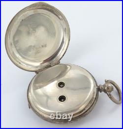 1800s Very Nice / Great Dial & Case /. 800 French Silver Key Wind Pocket Watch