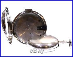 1806 Pair Cased Silver Fusee Verge Pocket Watch