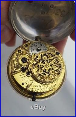 1809 Silver Pair Case Pocket Watch London