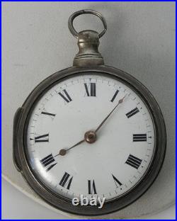 1814 E. Dw. Tompion London Chain Drive Verge Pair Case sterling 59mm Pocket Watch