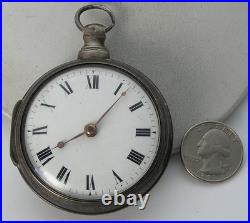 1814 E. Dw. Tompion London Chain Drive Verge Pair Case sterling 59mm Pocket Watch