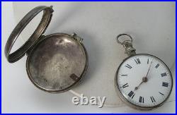 1814 E. Dw. Tompion London Chain Drive Verge Pair Case sterling 59mm Pocket Watch