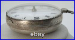 1814 E. Dw. Tompion London Chain Drive Verge Pair Case sterling 59mm Pocket Watch