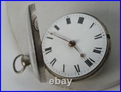 1814 E. Dw. Tompion London Chain Drive Verge Pair Case sterling 59mm Pocket Watch