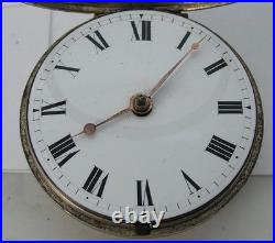 1814 E. Dw. Tompion London Chain Drive Verge Pair Case sterling 59mm Pocket Watch