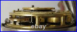1814 E. Dw. Tompion London Chain Drive Verge Pair Case sterling 59mm Pocket Watch