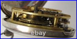 1814 E. Dw. Tompion London Chain Drive Verge Pair Case sterling 59mm Pocket Watch