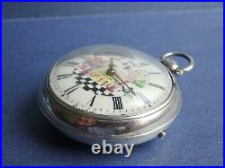 1817 Rare Masonic Silver Pair Case Verge Pocket Watch Crofswell London Antique