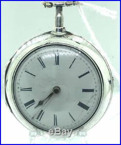 1831 Working W Guest of Windsor Verge Fusee English Pair Case Pocket Watch