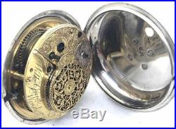 1831 Working W Guest of Windsor Verge Fusee English Pair Case Pocket Watch