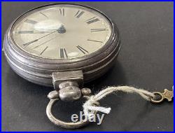 1838 J. Holliday Dumfries Chain Drive Sterling Silver Pocket Watch Pair Case